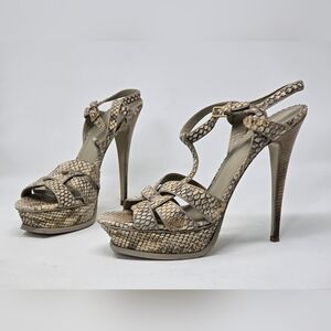 *SOLD* YSL Tribute 135 Snakeskin High Heel Sandals